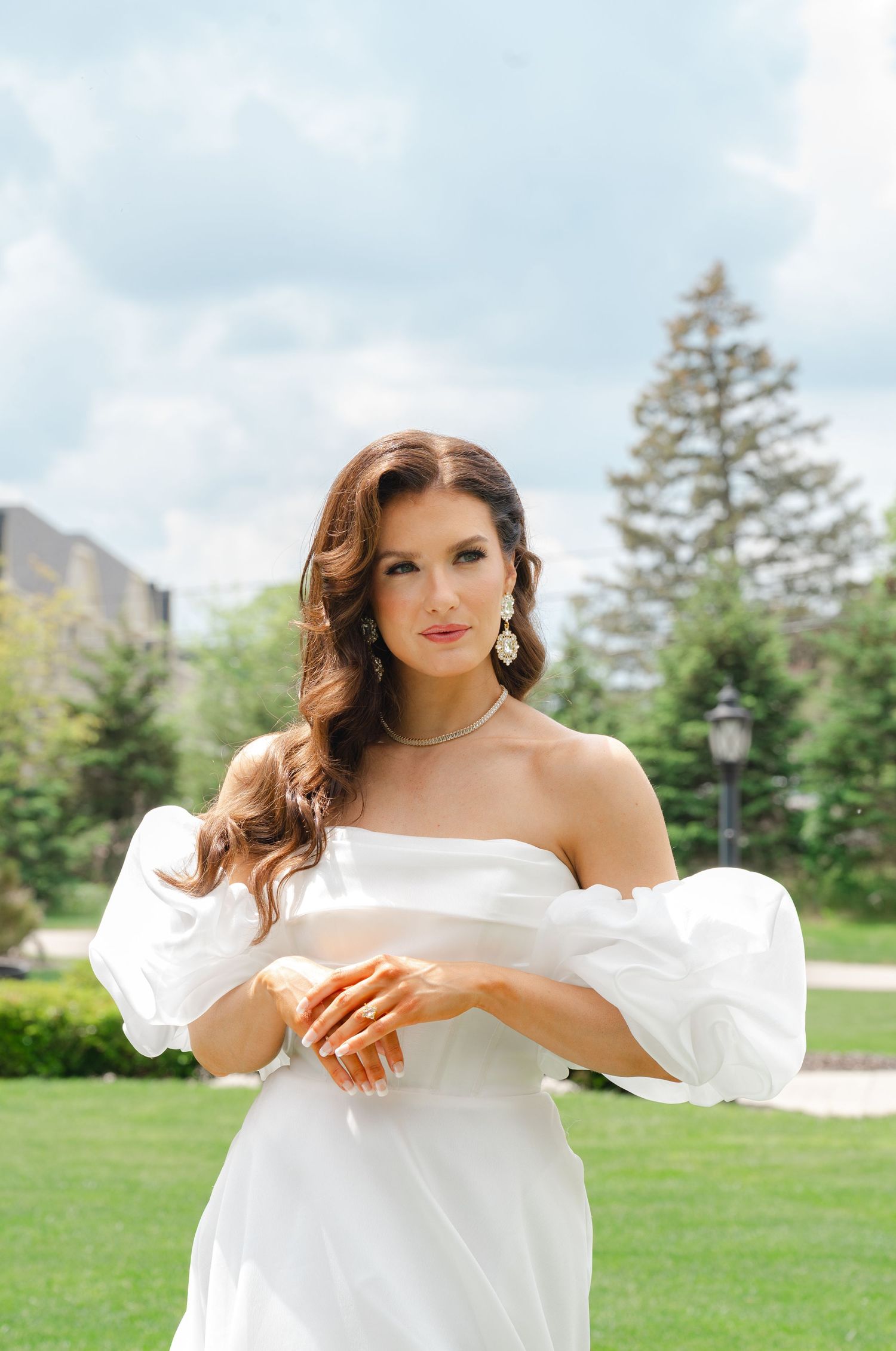 bride posing for camera