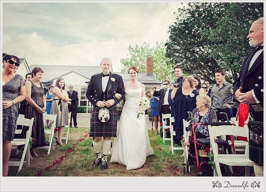 A sequence of five wedding celebration shots showing outdoor dancing and candid moments at sunset.