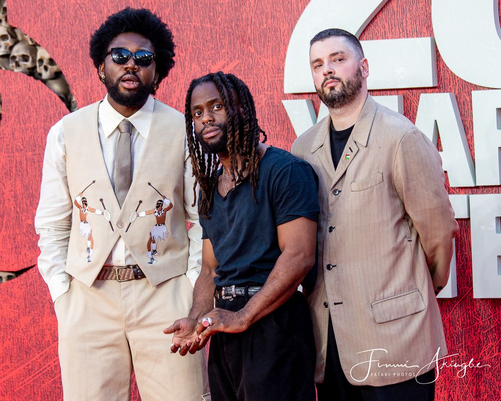 Music band Young Fathers at the 28 Years Later world premiere at the Odeon Luxe Leicester Square, London