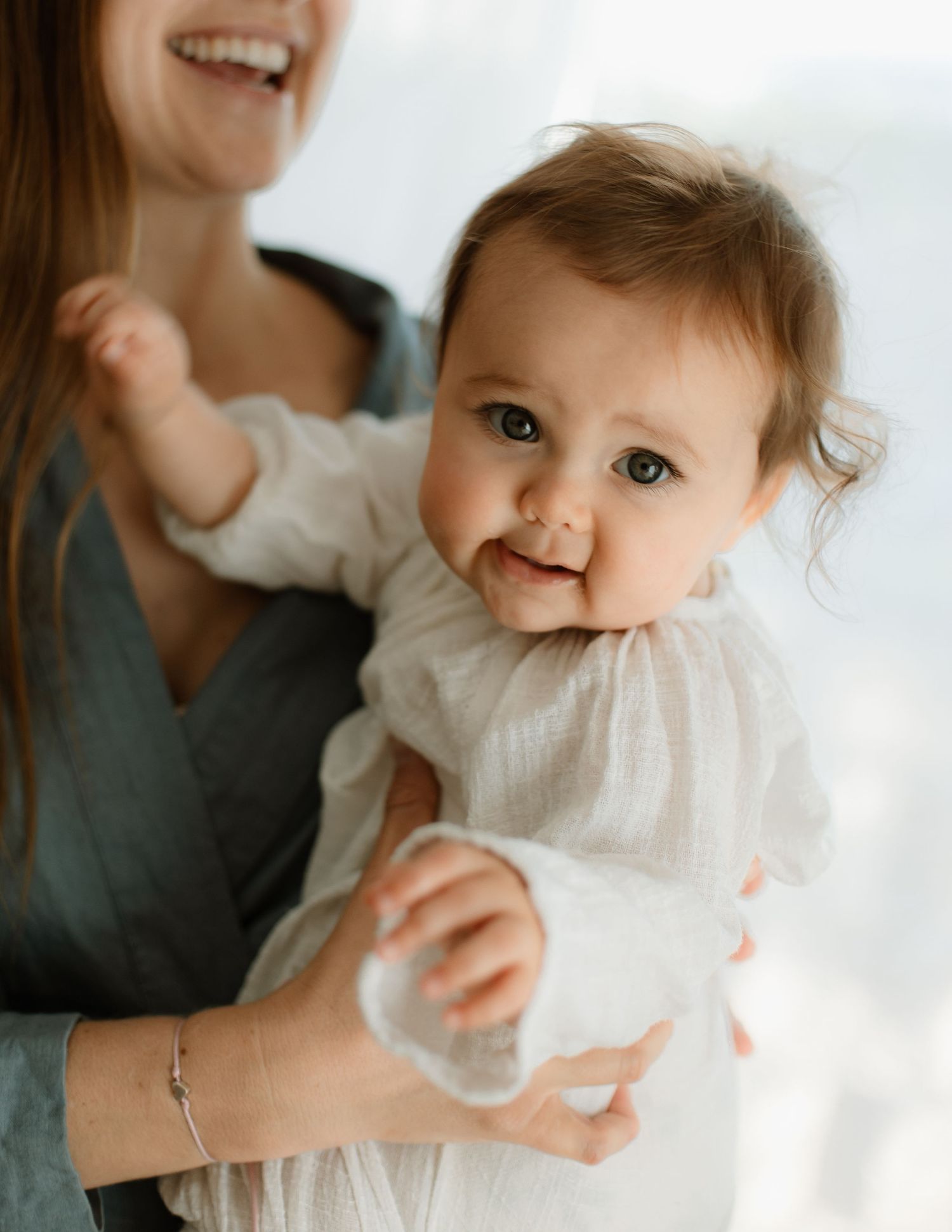 Mother and baby photograph in the studio
