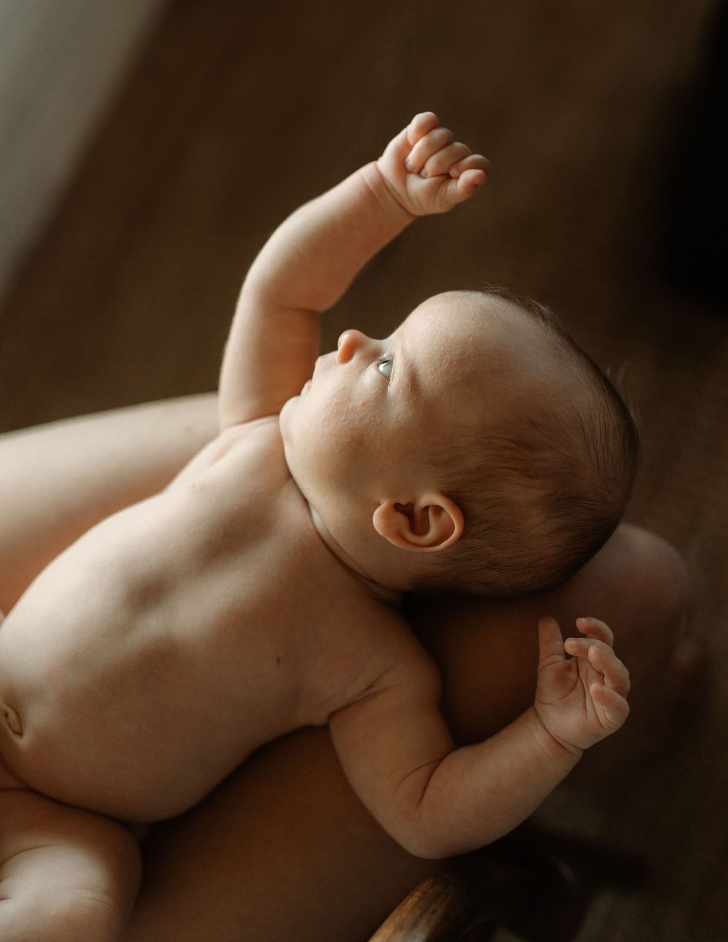 Newborn baby skin on skin