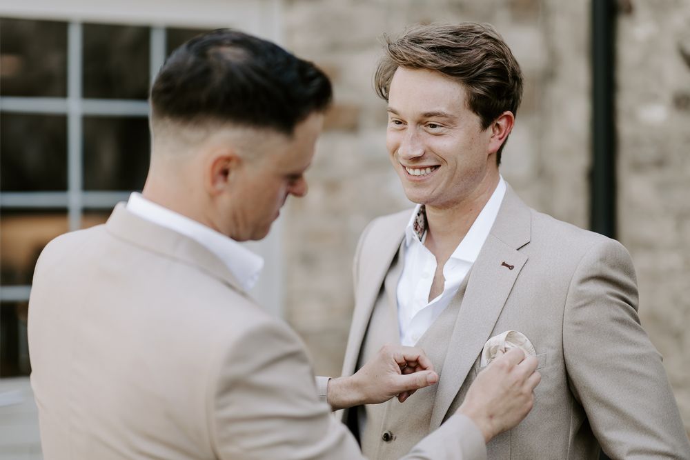 groom getting ready