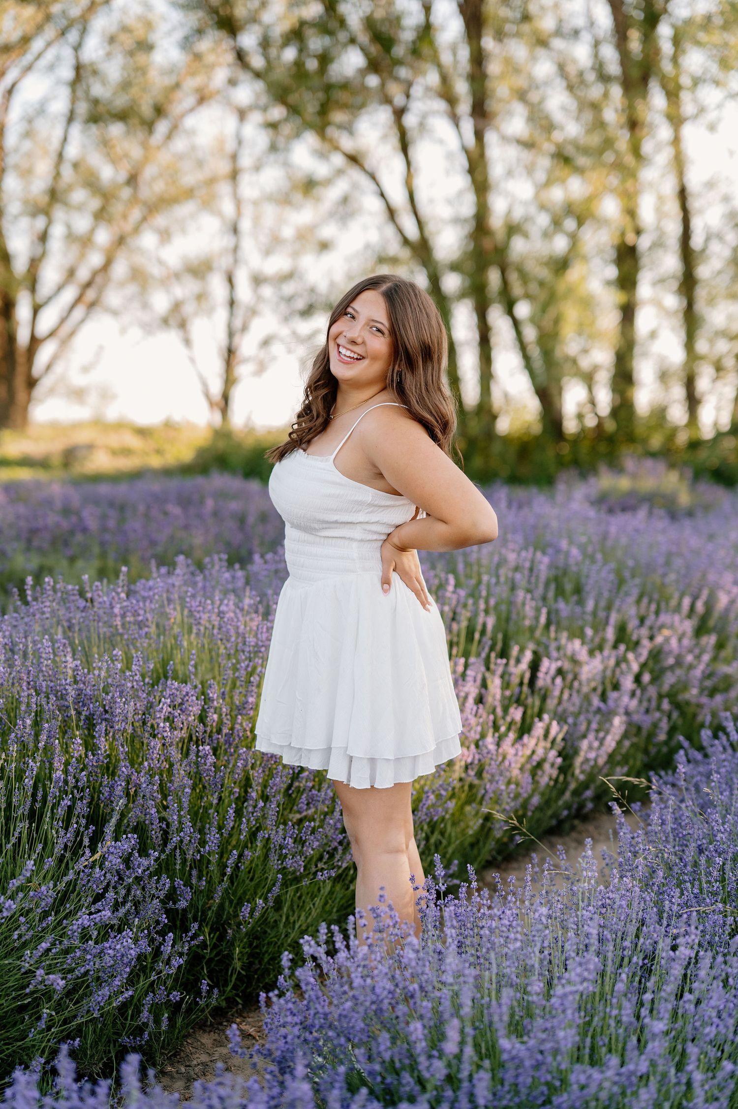 Senior pictures at Blue Mountain Lavender Farm