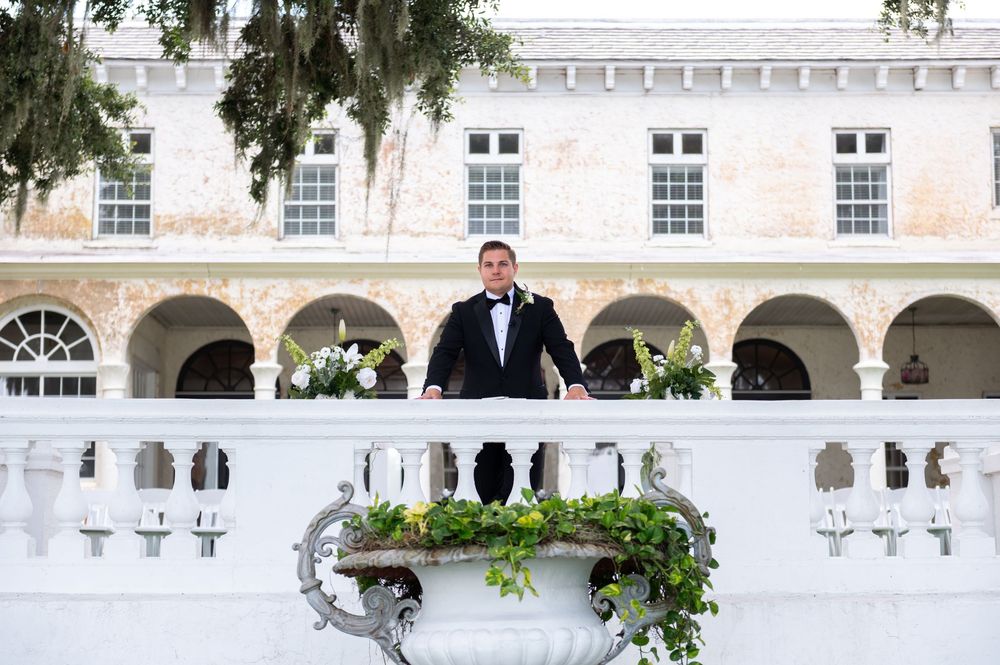 Bride’s accessories styled on vintage tray by luxury wedding photographers in Florida