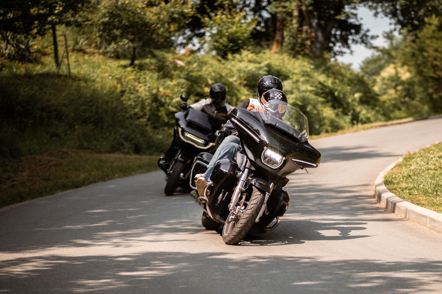 Cession shooting roulage avec a team Harley-Davidson sur le wheels & Waves 25