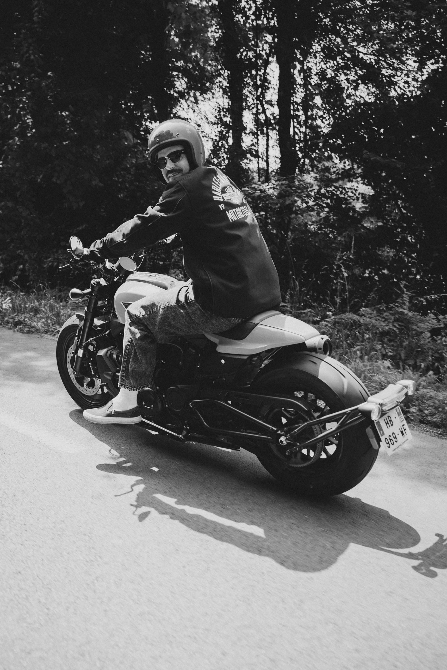 Cession shooting roulage avec a team Harley-Davidson sur le wheels & Waves 25