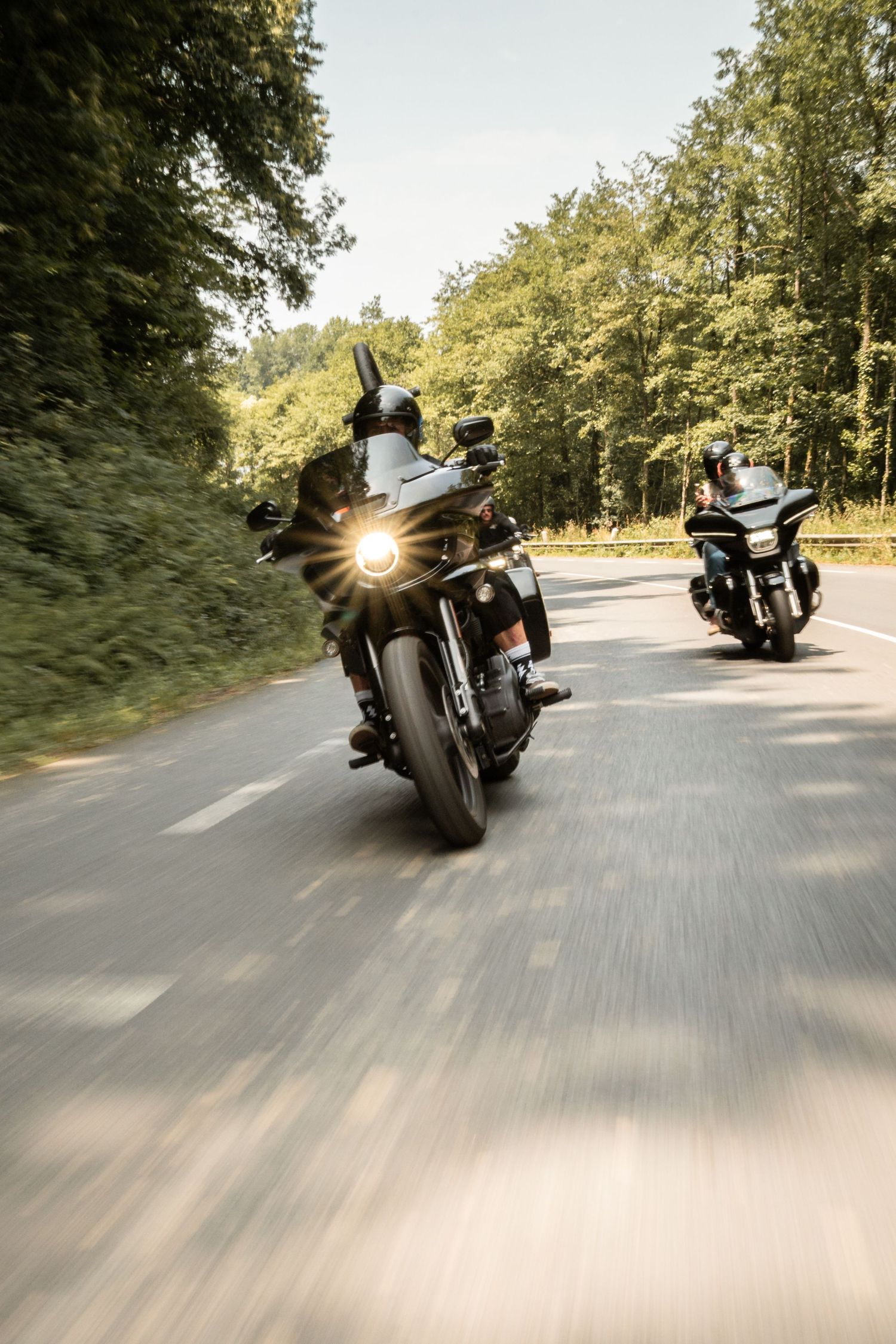 Cession shooting roulage avec a team Harley-Davidson sur le wheels & Waves 25