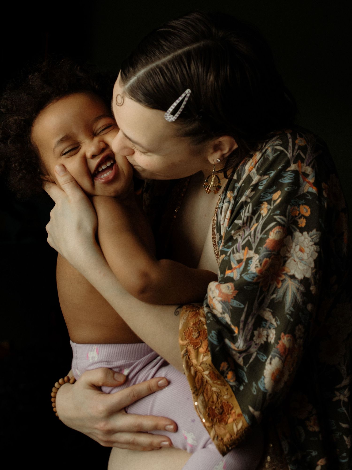 Mother and baby at home photoshoot in hertfordshire