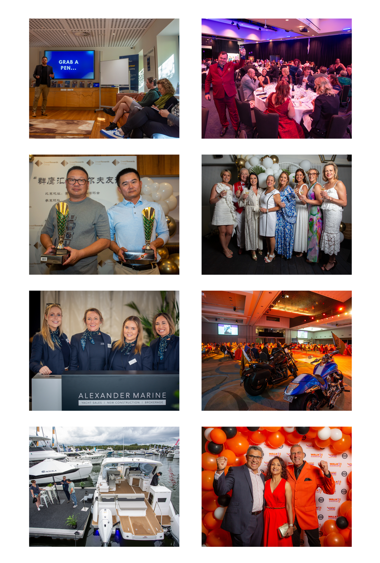 Examples of Event Photography for corporate events and charity galas by Radical Imaging Gold Coast
