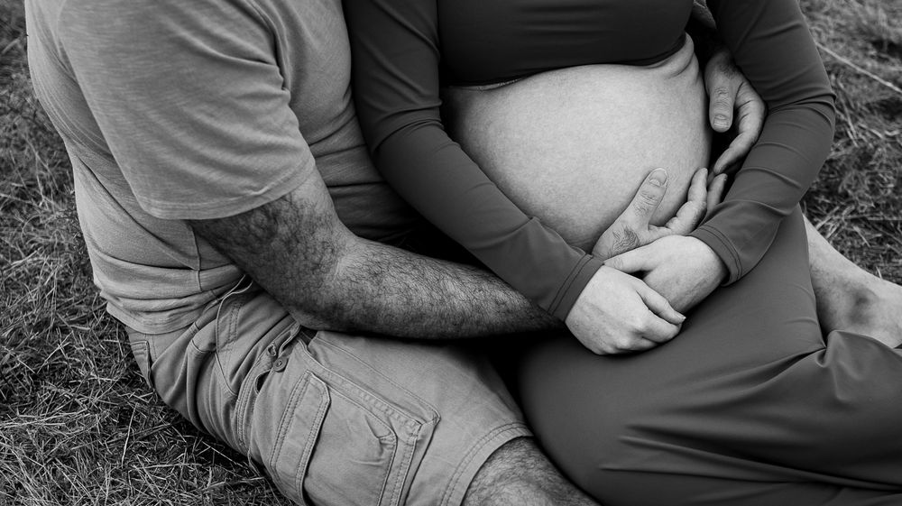 Black and white couple's maternity session in Lafayette, CO