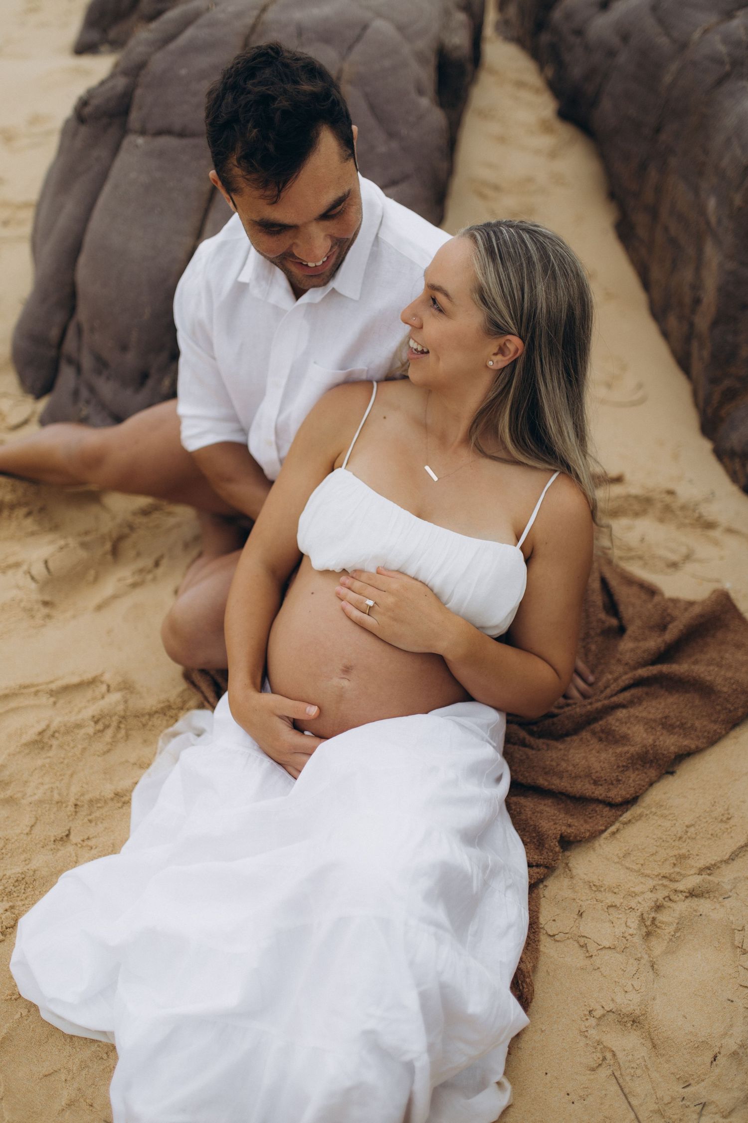 Maternity couple sunrise shoot