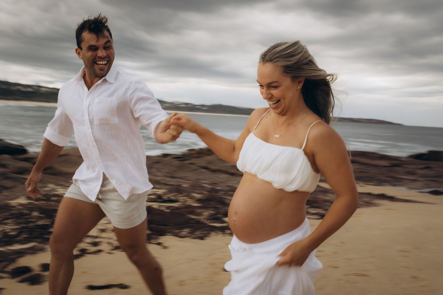 Maternity couple sunrise shoot