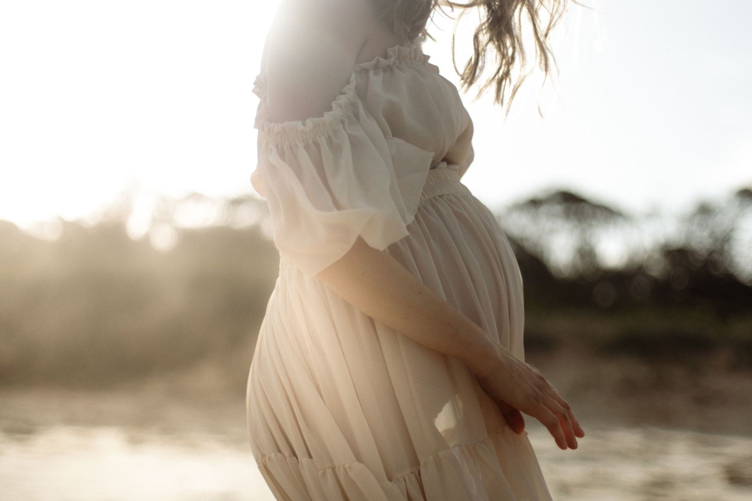 outdoor beach maternity, client closet dress