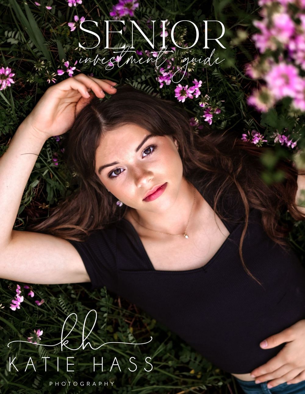 high school senior flower photos in Marinette, WI
