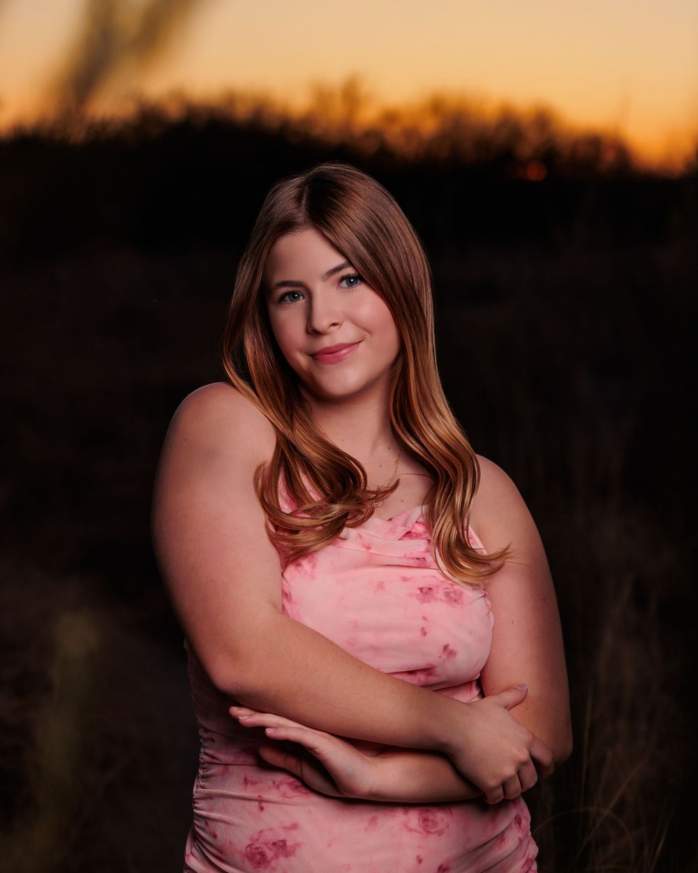 Tucson, Arizona high school grad picture, senior pictures, Tucson Senior Photographer, sunset, Agua Caliente Park, dramatic, senior girl