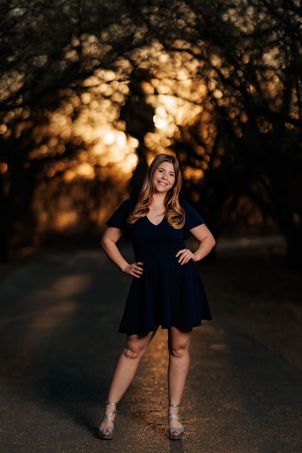 Tucson, Arizona high school grad picture, senior pictures, Tucson Senior Photographer, sunset, Agua Caliente Park, dramatic, senior girl