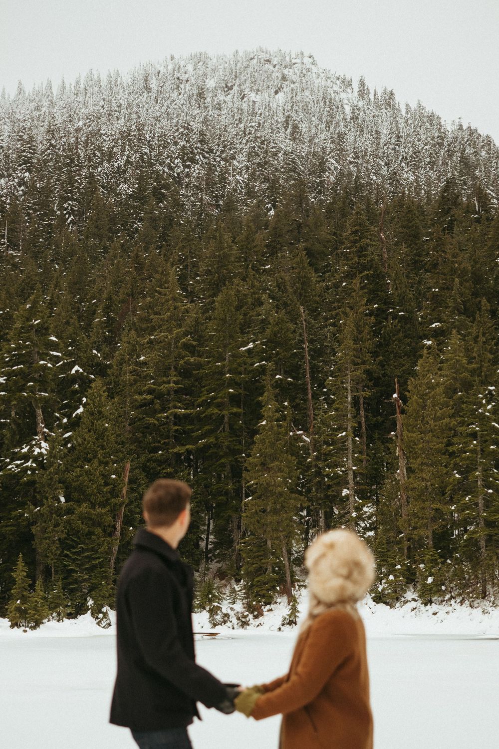 Playful couples photo session in the snow, Cypress Mountain Provincial Park, West Vancouver, BC