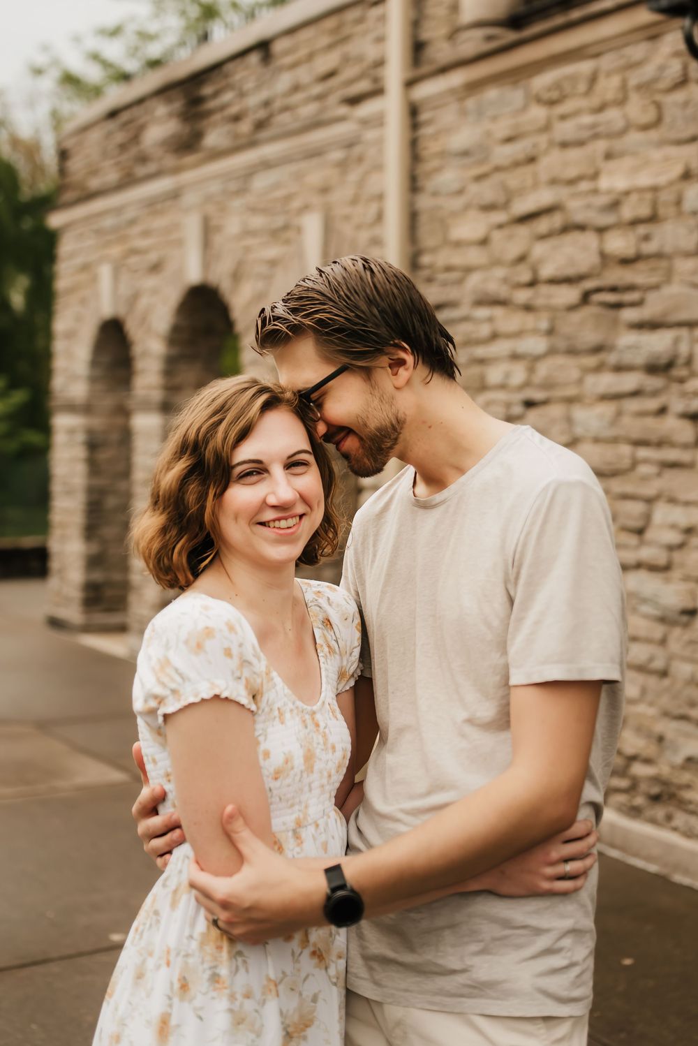 engagement session at alms park in cincinnati, ohio