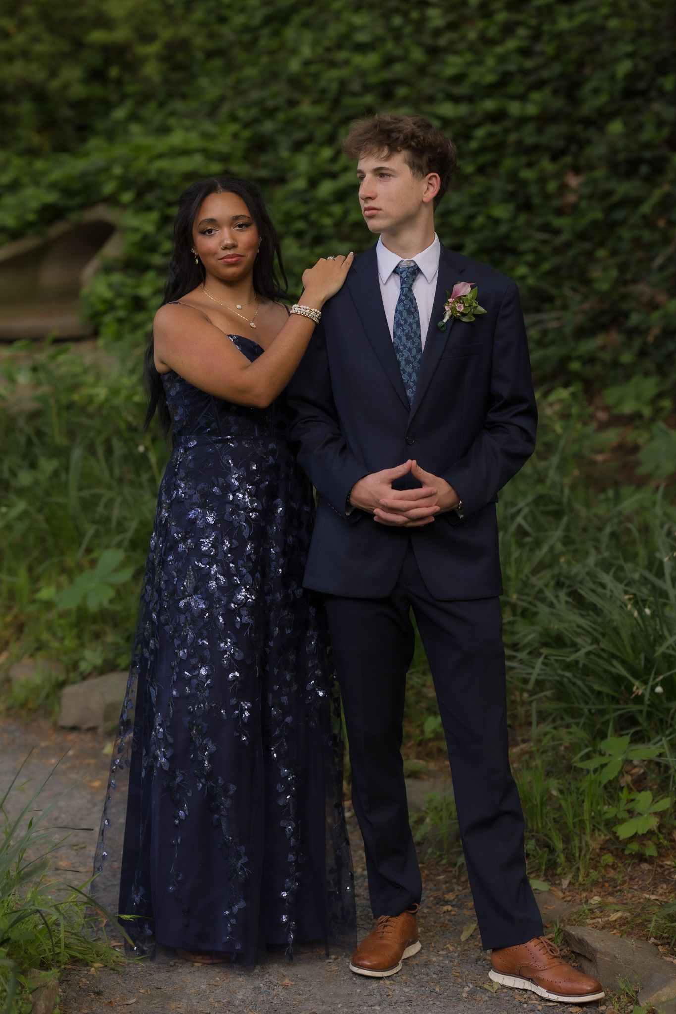 High school senior photos in Downtown Greenville South Carolina park
