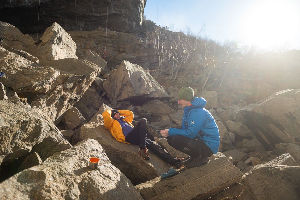 Jan Virt photographer, filmmaker with Adam Ondra in Flatanger, Norway.