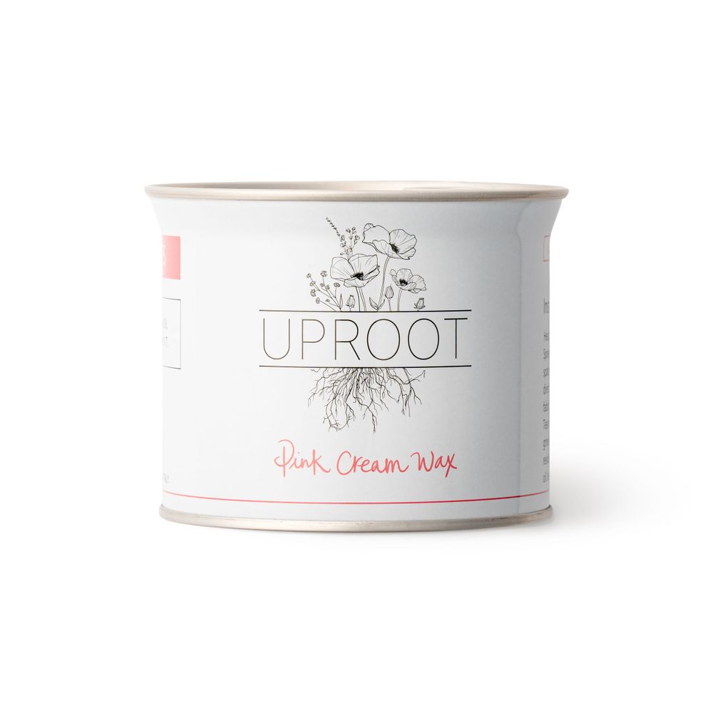 White cylindrical paint can with minimalist Uproot branding and illustration.