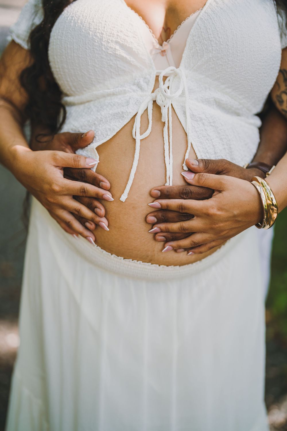 Ashley's maternity session in Brighton Dam Azalea Garden in Olney, MD.