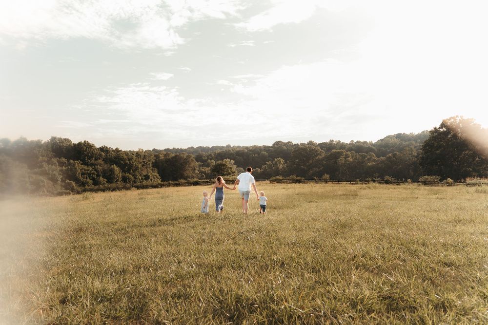 golden hour light hearted playful family session filled with love