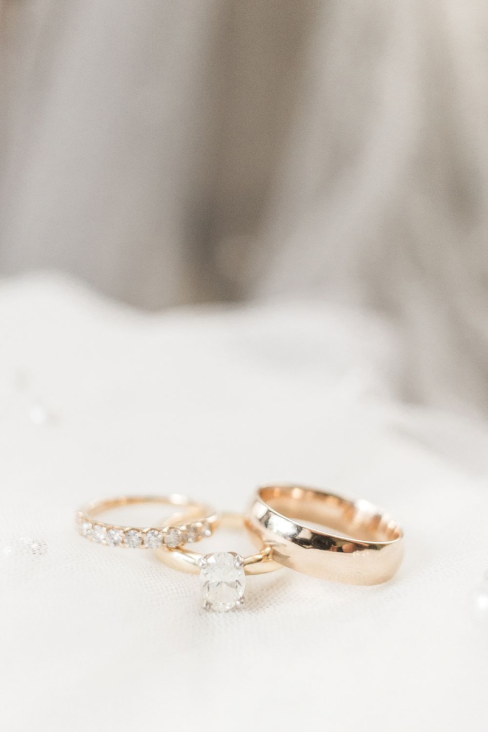 Gold wedding rings detail by Hannah Lockaby, Greenville SC Wedding Photographer