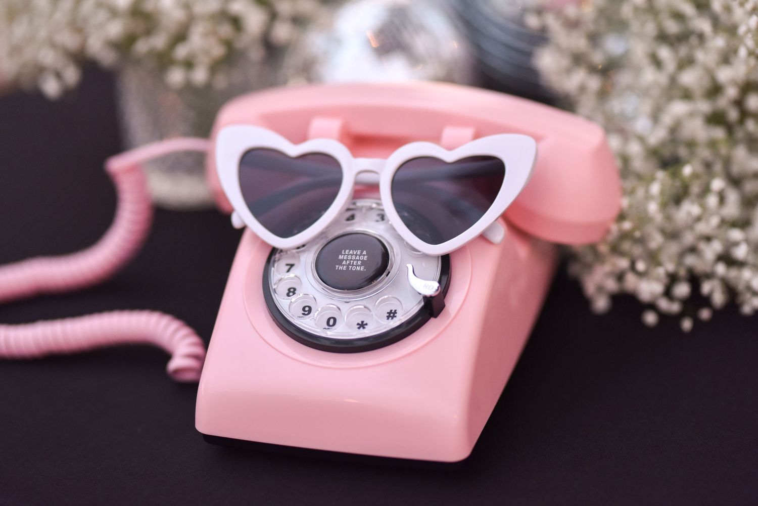 Pink Retro Audio Guest Book Phone Dreamlightibiza