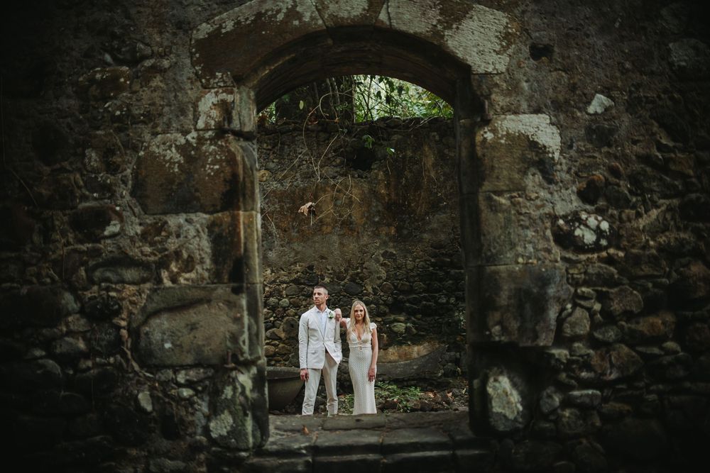 St Lucia Destination wedding near Jade Mountain, Mamin beach in Saint Lucia with a forest, jungle feel
