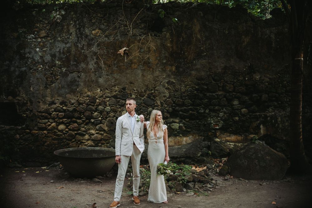 St Lucia Destination wedding near Jade Mountain, Mamin beach in Saint Lucia with a forest, jungle feel