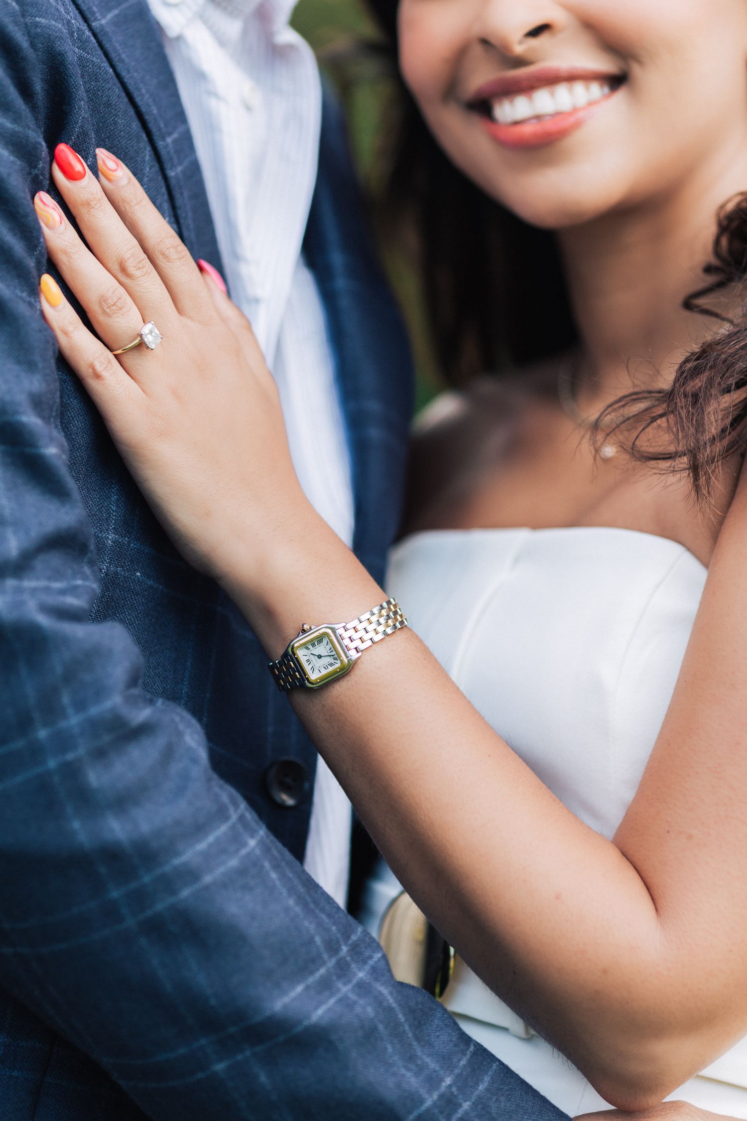 Romantic engagement photo-shoot in Sintra, Portugal, with an Indian couple exploring Penha Longa. By a destination wedding Photographer