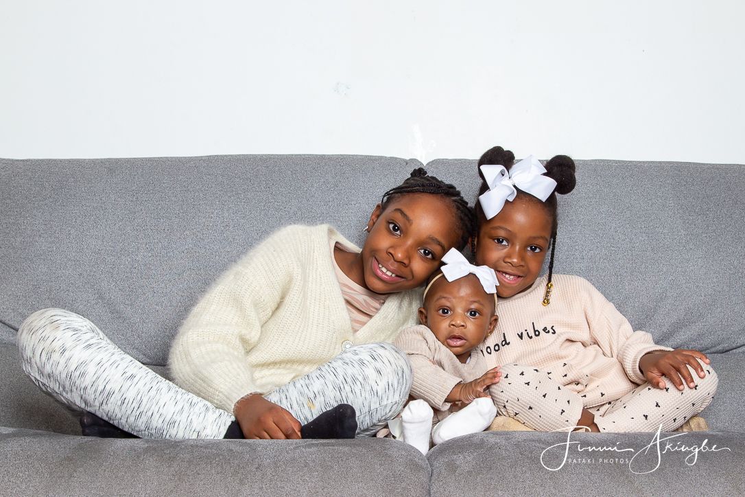 Siblings at-home photoshoot, captured by Funmi Akingbe for Pataki Photos