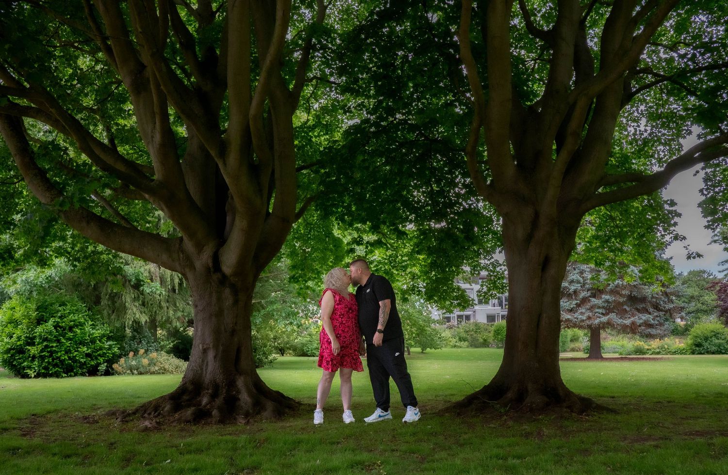 Engagement shoot Nottingham Park Wilford Suspension Bride