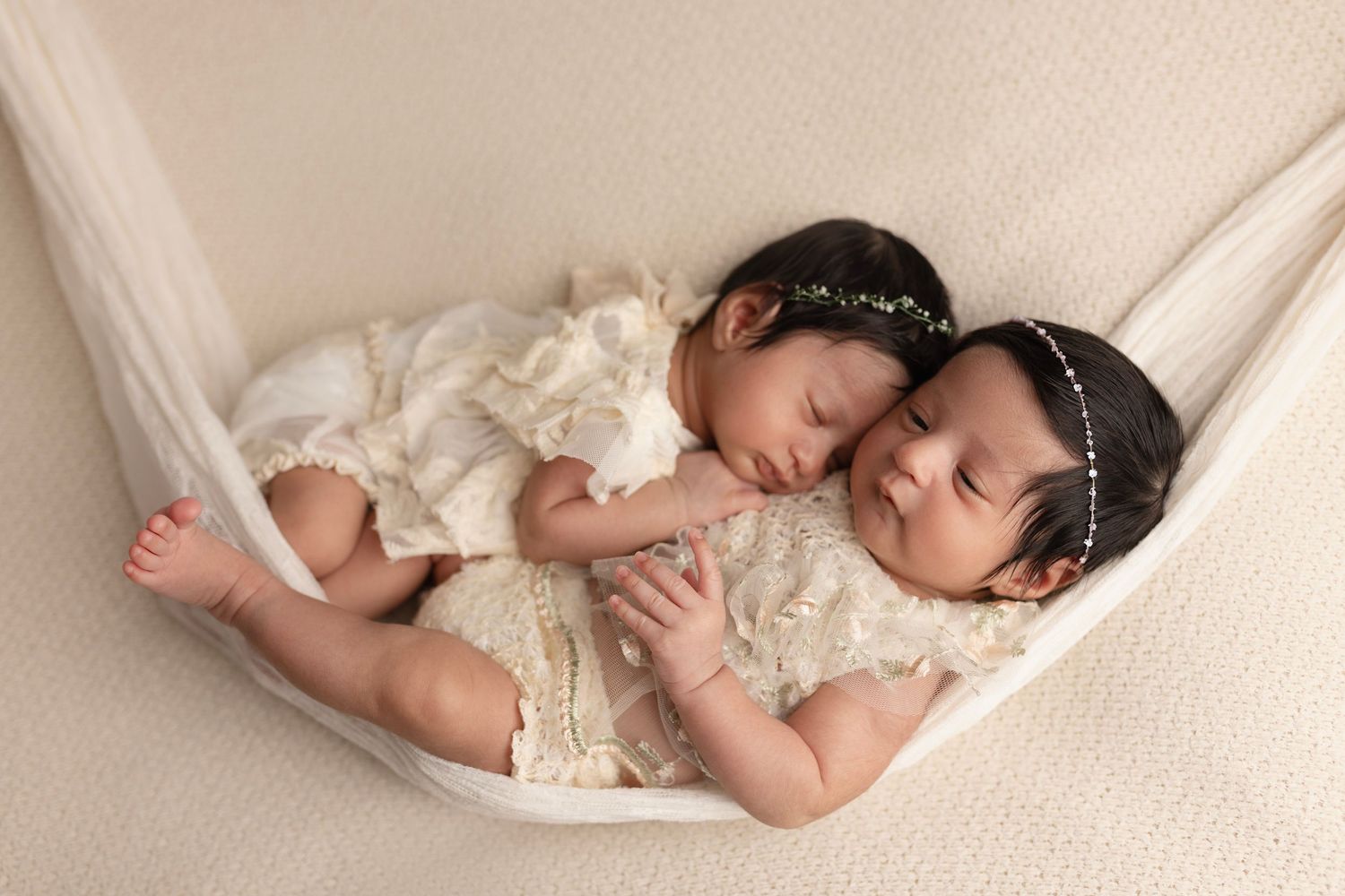 Elizabeth Lang Photography. Twin newborn photography Surrey.