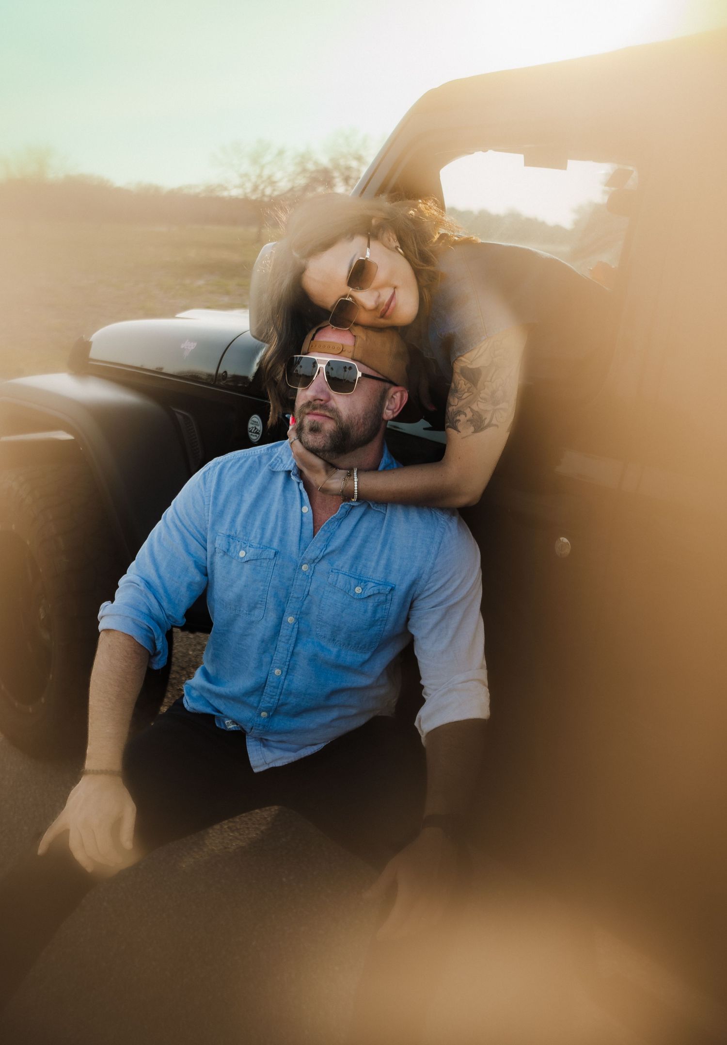 Clearwater Beach Couples Lifestyle Cinematic Photographer Vintage Jeep