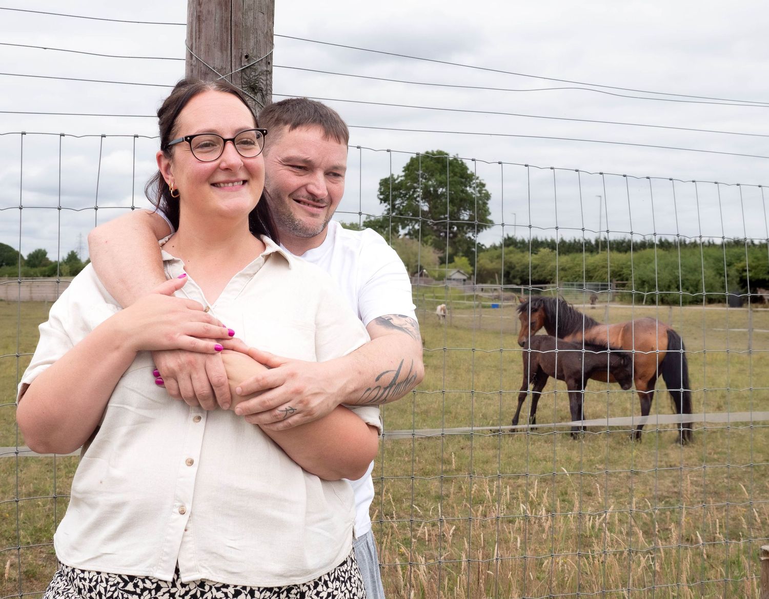 Derby secure field engagement shoot with children and dog