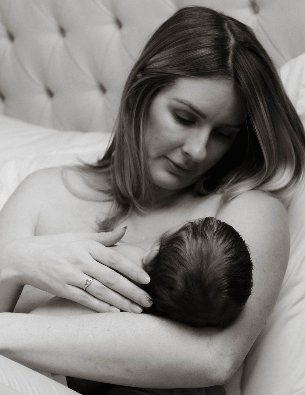 in home newborn session, newborn photographer Manchester, Manchester motherhood, breast feeding photography, romantic storytelling