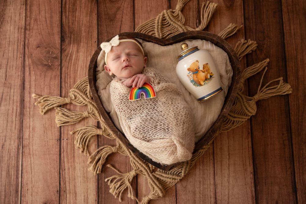 rainbow baby newborn photography