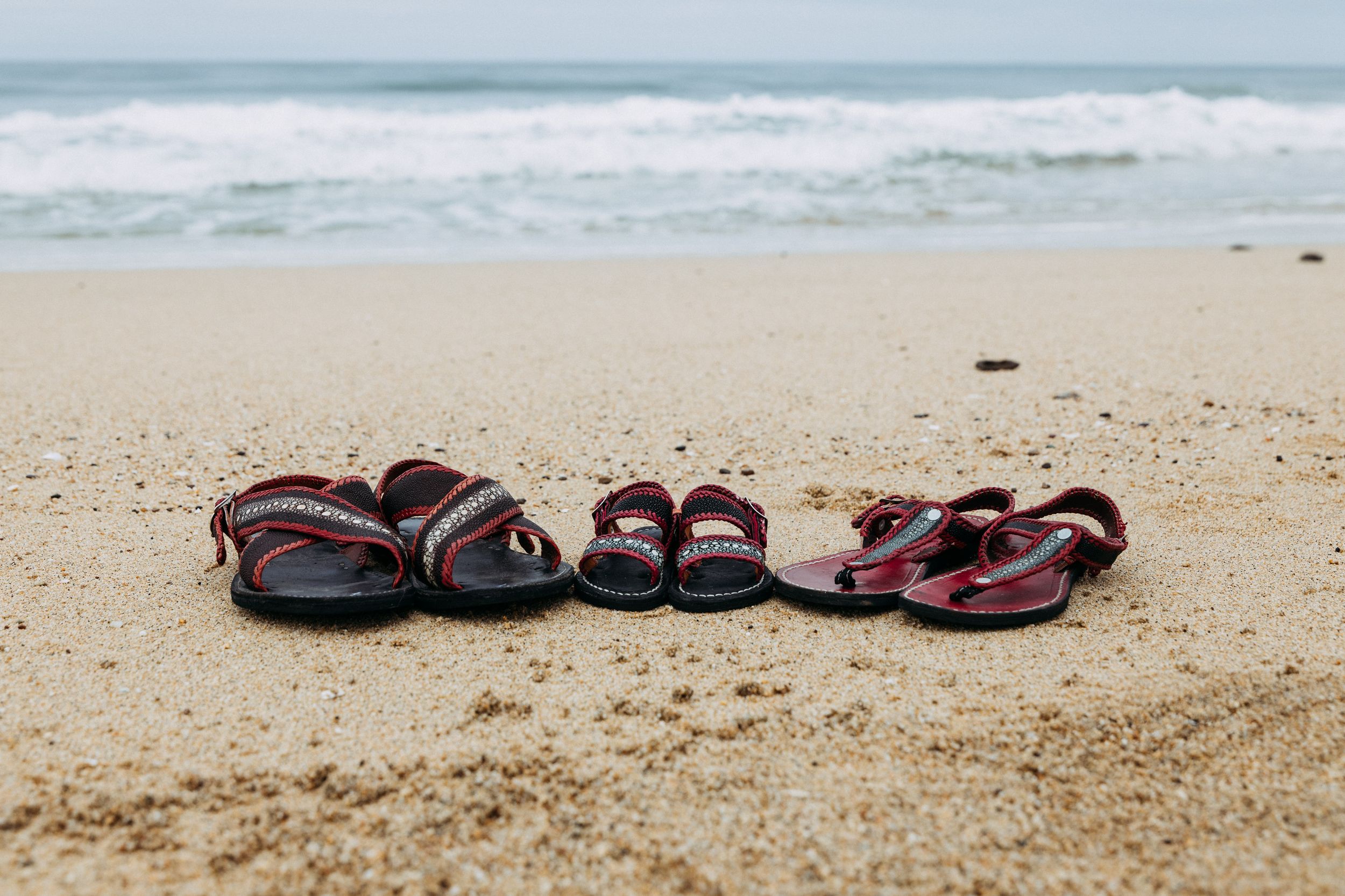 Baby girl sandals engagement portraits