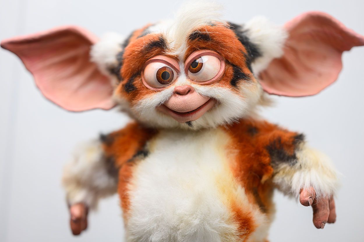 Closeup of a Daffy Mogwai prototype puppet from Gremlins 2