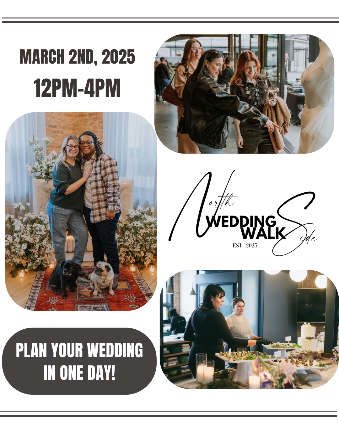 North Side Wedding Walk Promo Banner for March 2nd 2025