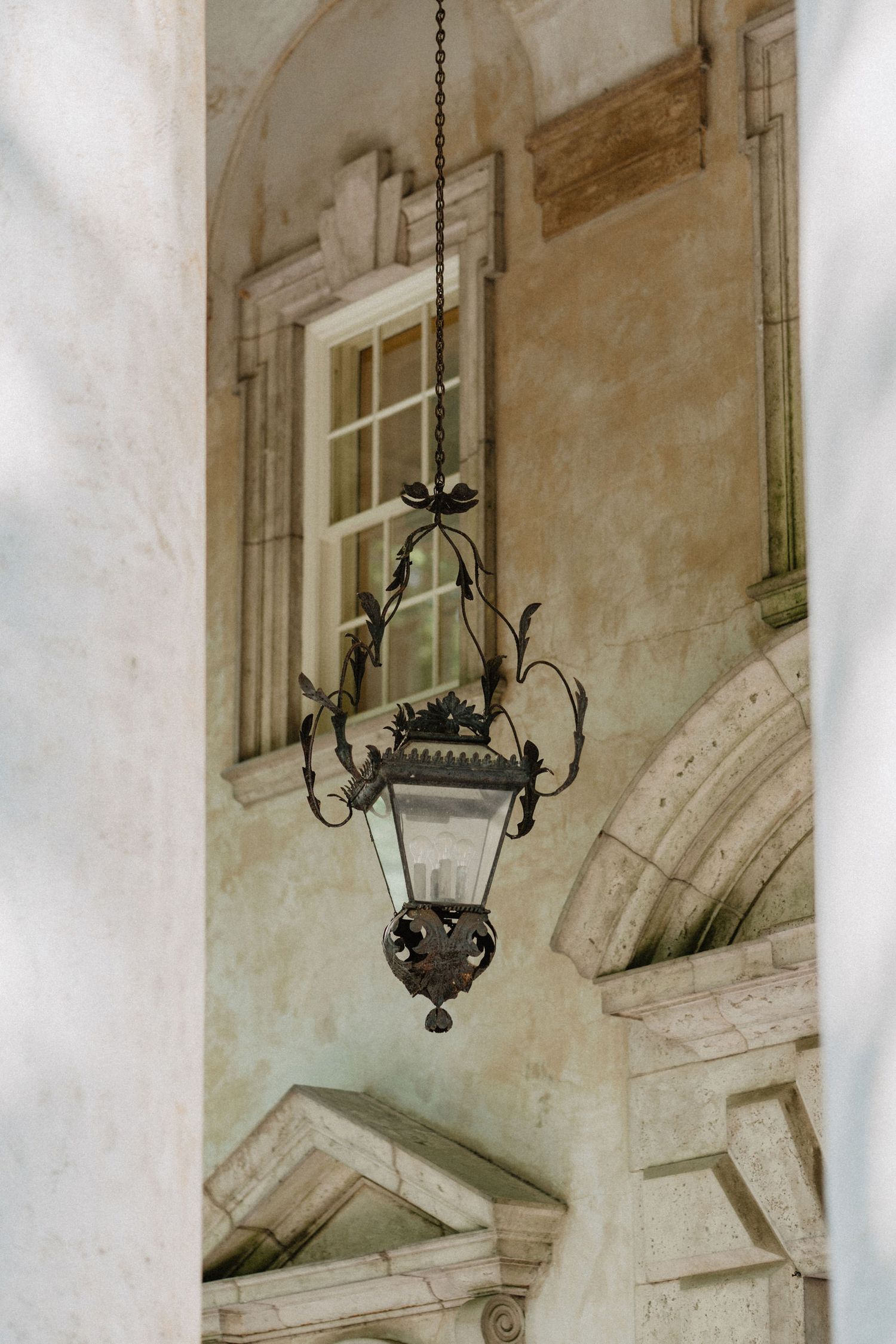 Close-up of an elegant lampshade with intricate details and soft lighting.