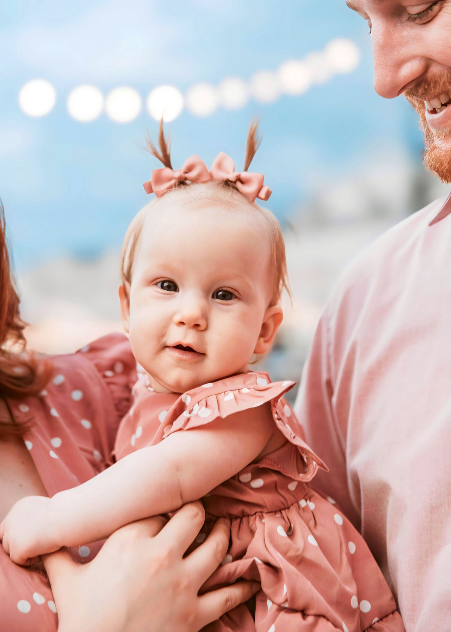 John & Emily anniversary photos at Disney Boardwalk with baby Ripley. Cred: LexTakePix