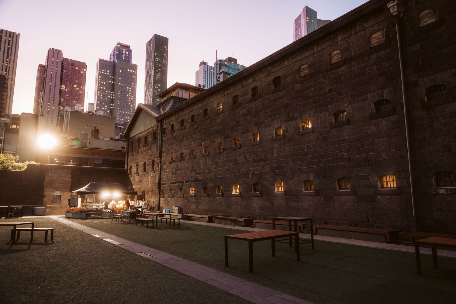 National Trust Ned Kelly themed dinner at Old Melbourne Gaol - heritage event photography Melbourne