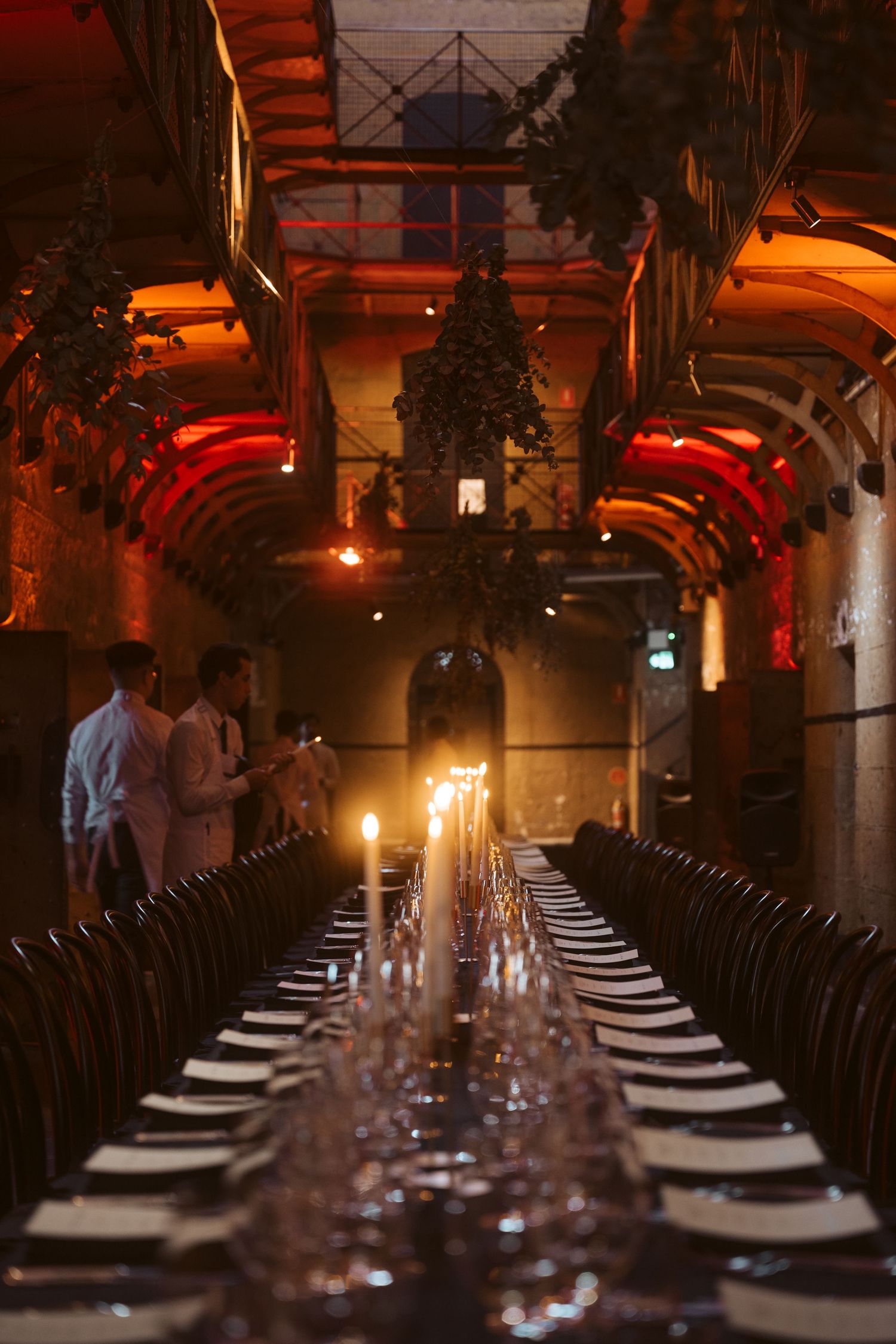 National Trust Ned Kelly themed dinner at Old Melbourne Gaol - heritage event photography Melbourne