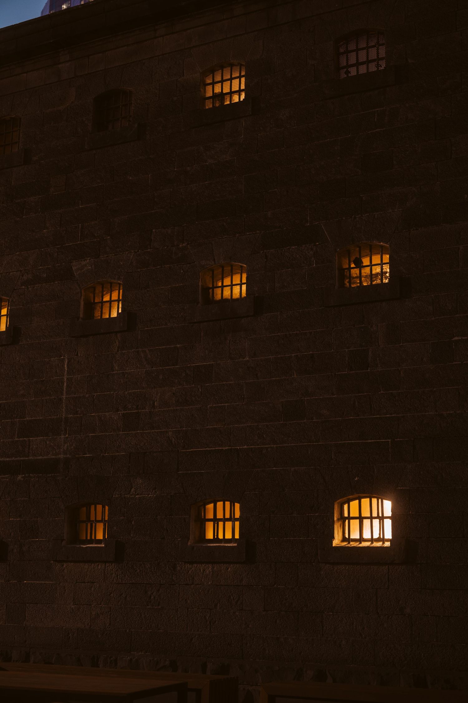 National Trust Ned Kelly themed dinner at Old Melbourne Gaol - heritage event photography Melbourne
