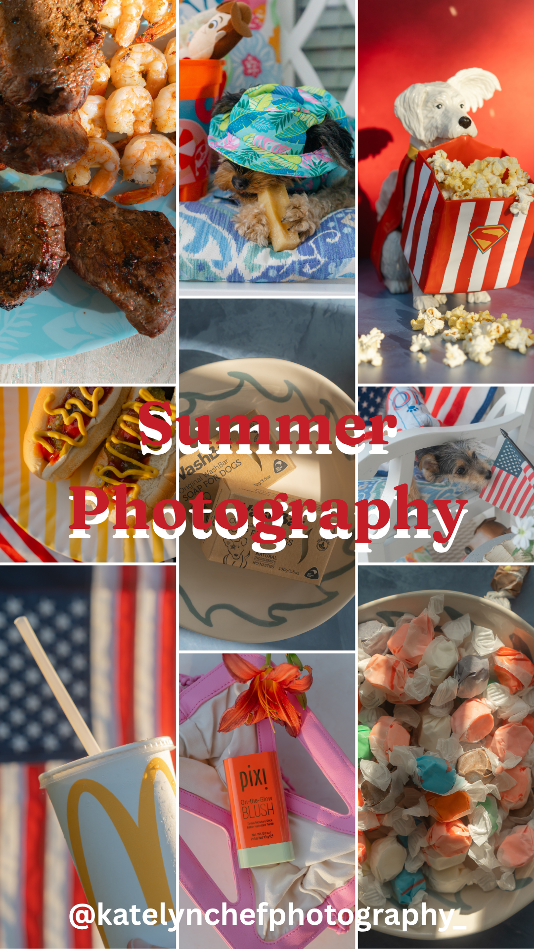 summer lifestyle photography collage