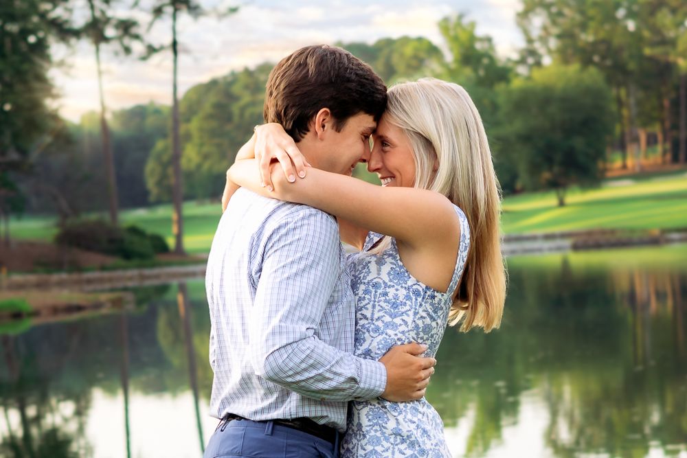 Surprise proposal moment at Athens Country Club, captured by Athens GA photographer Ansley Howe
