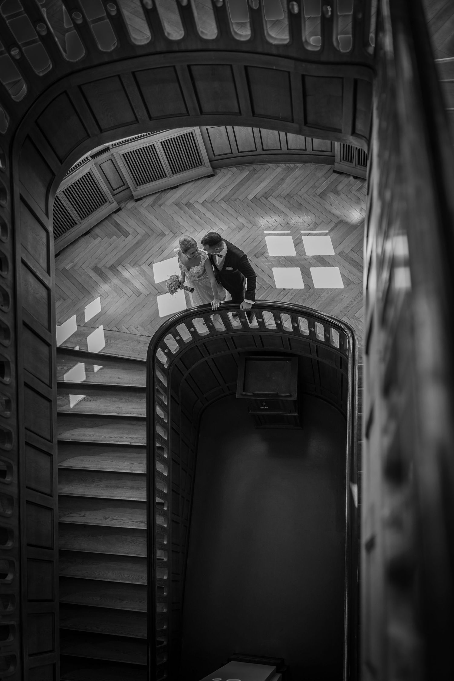 Hochzeitsfotograf Standesamt Berlin Treptow-Köpenick - Brautpaar Bilder Schwarzweiß